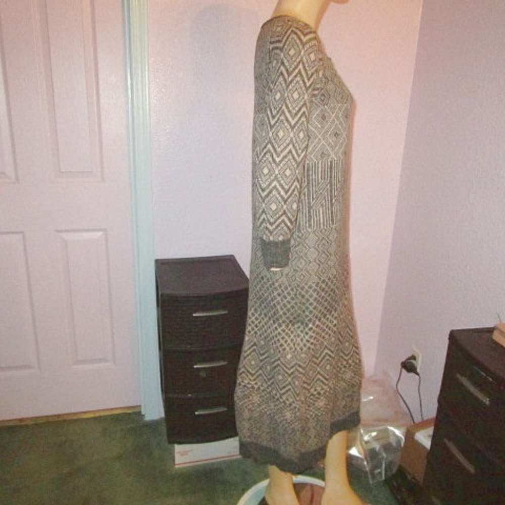 Sparrow Anthropologie Midi Sweater Dress Size L Alpaca Blend Scandinavian Nordic - Picture 6 of 11